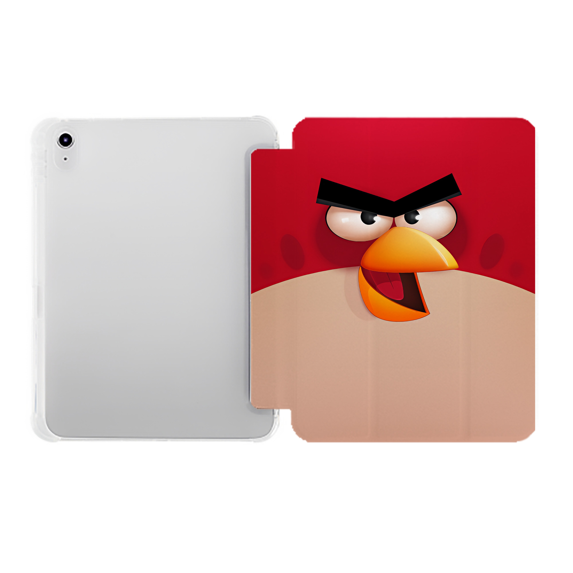（画像用） Angry Birds アングリーバード IPad ケース ペン収納付き 三つ折りスタンド PUレザー×シリコン 対応機種9.5/10.5/10.9インチ